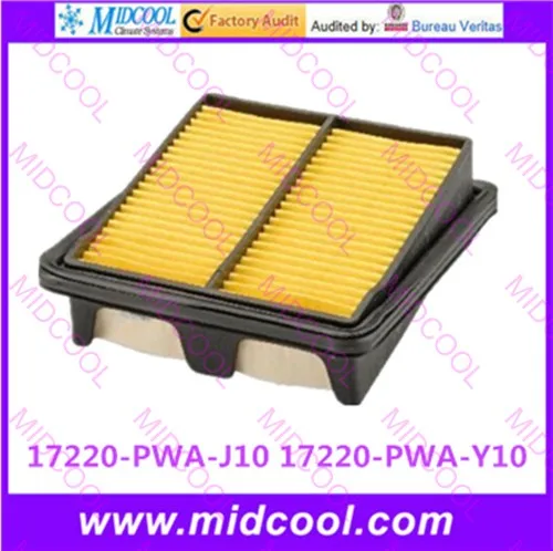 Free shipping High qulality Air Filter for 17220 PWA J10 17220 PWA Y10 ...