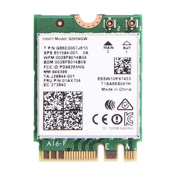 

Card for Intel Dual Band Wireless-AC 8265 NGFF 867Mbps WiFi + Bluetooth4.2 802.11ac Card