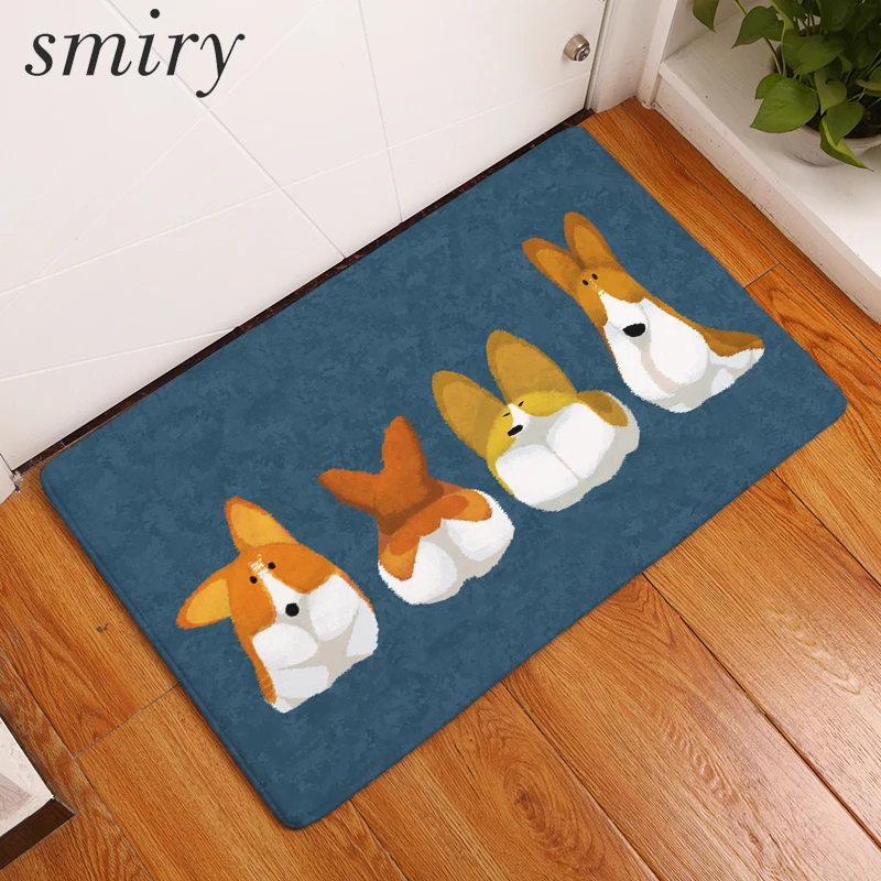 

Smiry waterproof door mats for entrance door cute funny cartoon fox putty painting mats for children bedroom anti slip foot pads
