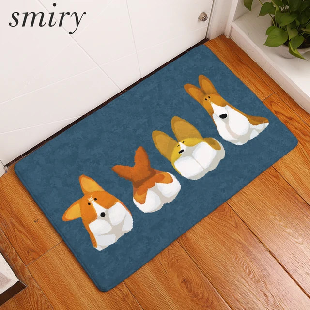 Smiry Waterproof Door Mats For Entrance Cute Funny Cartoon Fox Smiry Waterproof Door Mats For Entrance Cute Funny Cartoon Fox Putty Painting Children Bedroom Anti Slip Foot Pads