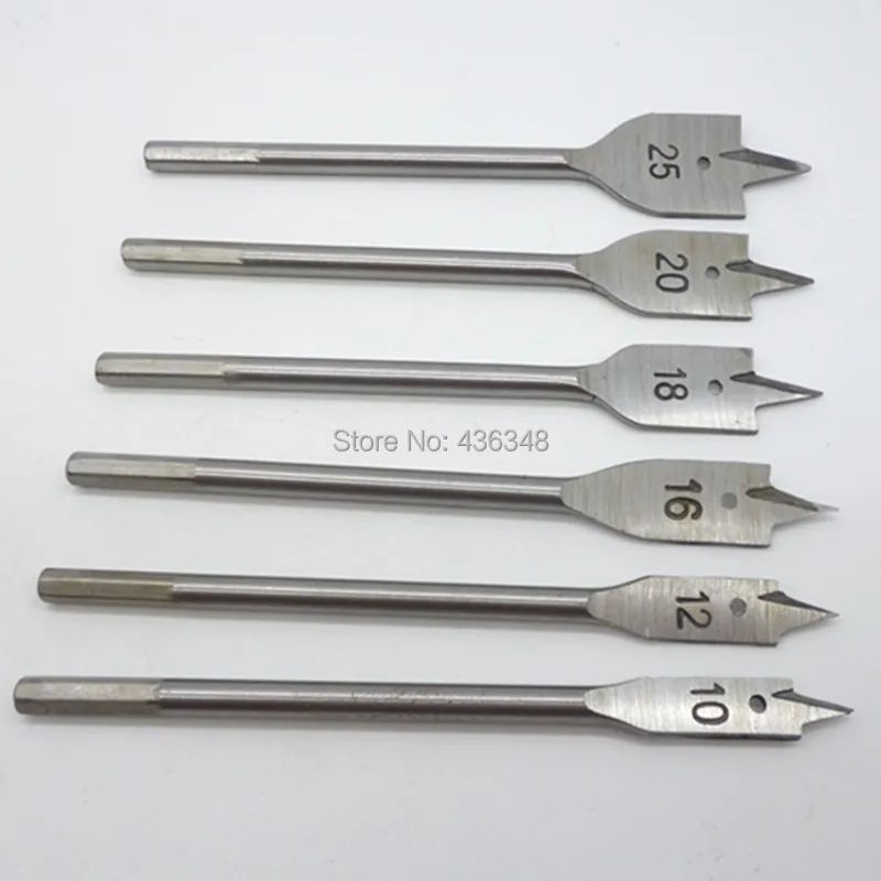 Wood BoringFlatSpade Drill Bit 6 PC Set