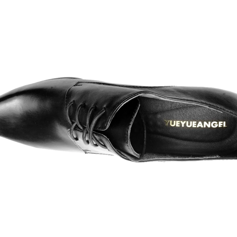 Fashion Mens Lace Up Pointy Toe Oxfords Formal Dress Shoes Cuban Heels Leather