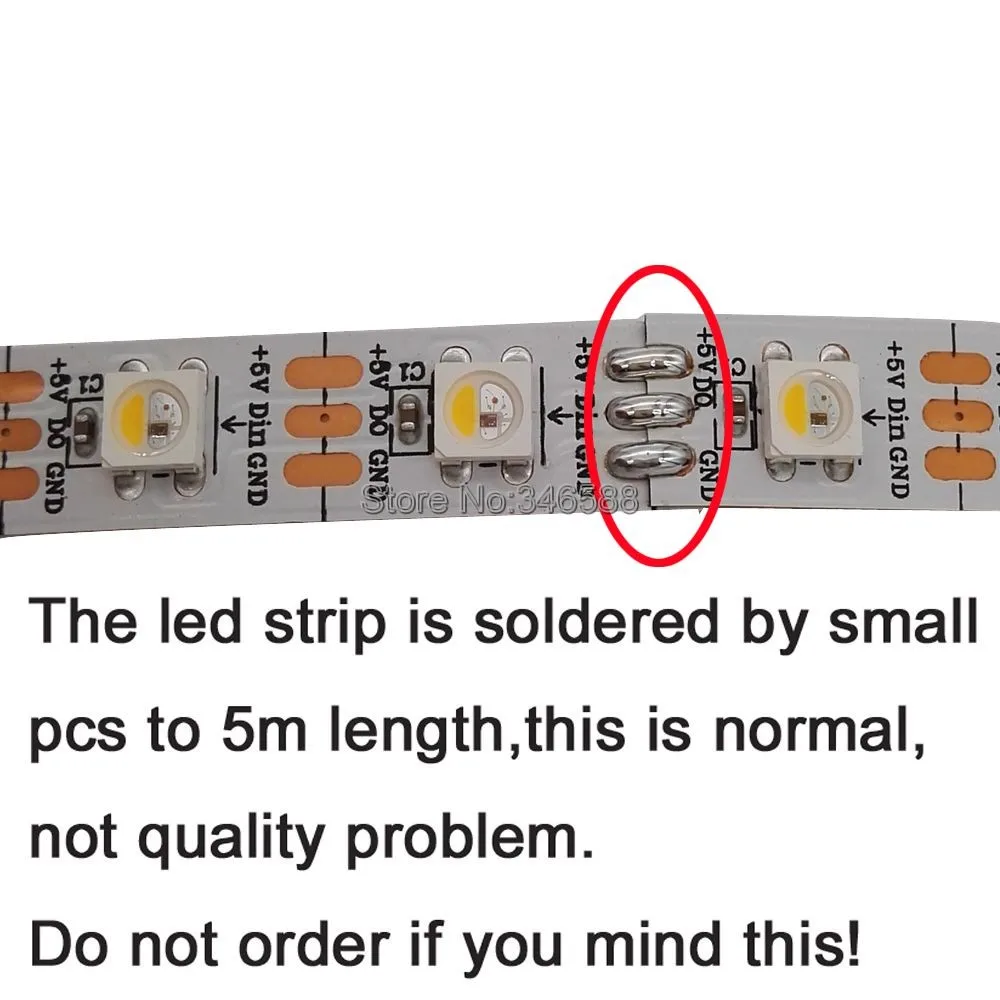 DC5V 5 м 5050SMD 60 Светодиодный/M SK6812 IC 4 цвета в 1 чип RGBW или RGBWW индивидуально адресуемых СВЕТОДИОДНЫЙ pixel Газа IP20/IP67 Водонепроницаемый