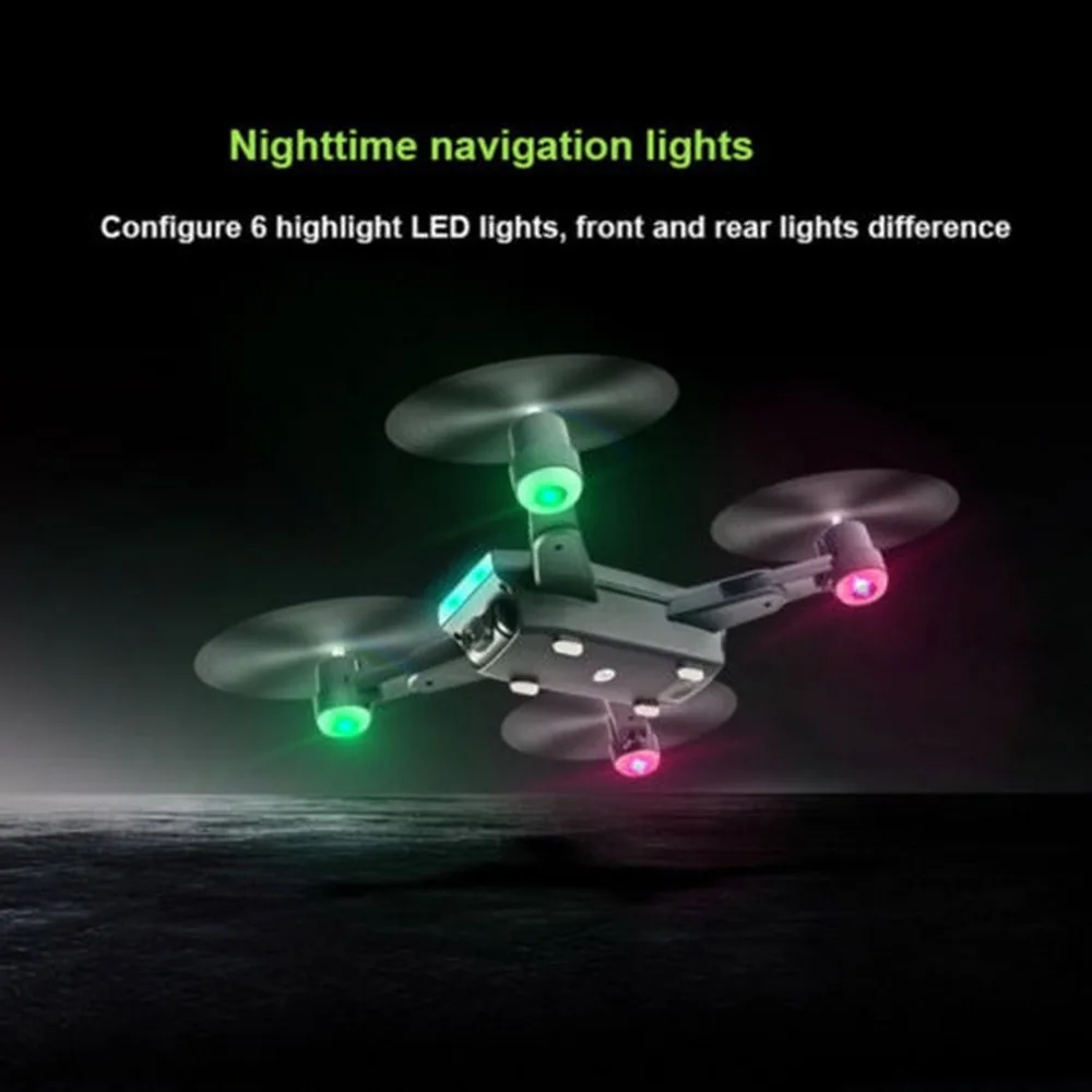 

LH-X28GWF Dual 200m Wifi Control Distance GPS FPV RC Drone Quadcopter with 1080P HD Camera LED light One key return function