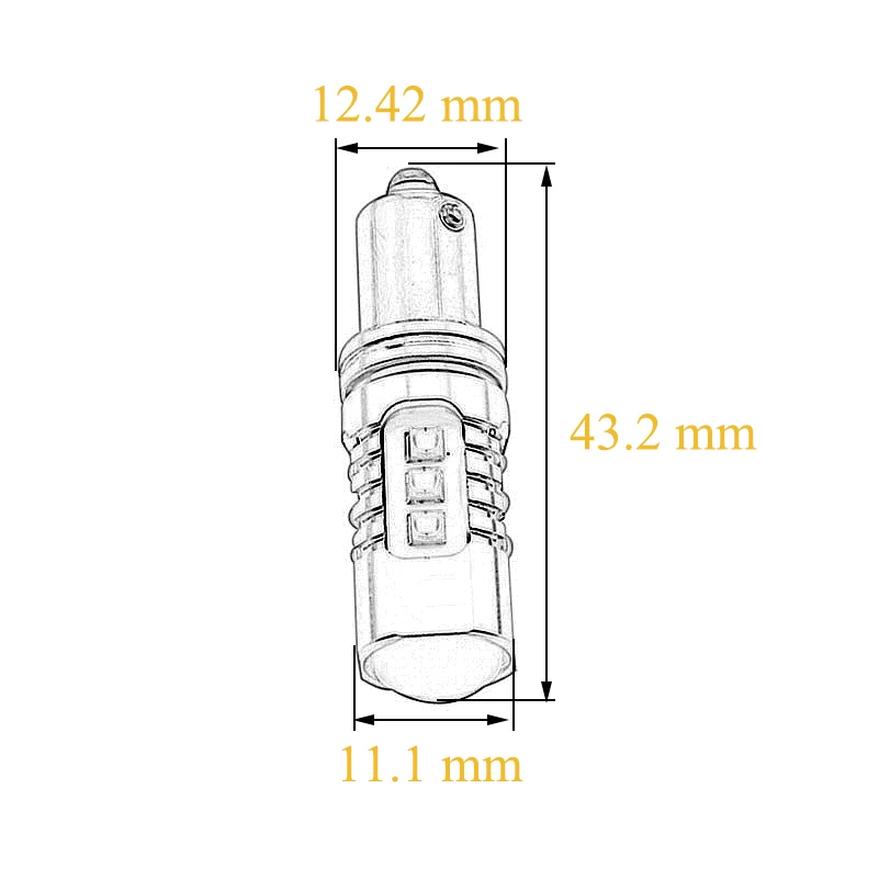 HSUN 2 шт. BA9S Led BAX9S LED BAY9S 80 Вт супер яркие Canbus лампы без ошибок t4w h6w Светодиодные