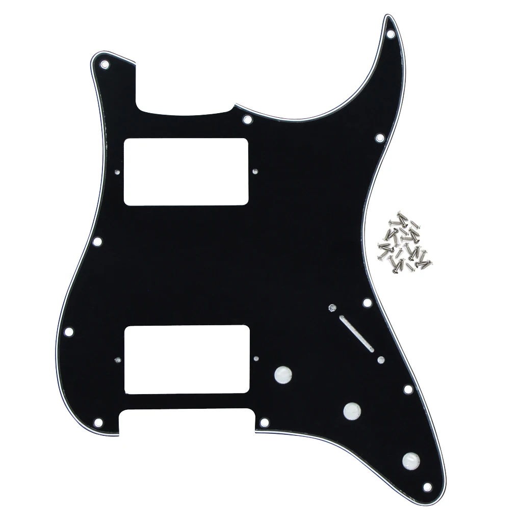 Черная гитарная накладка на гитару 11 отверстий 3Ply HH FD Strat|st guitar pickguard|guitar pickguardhh