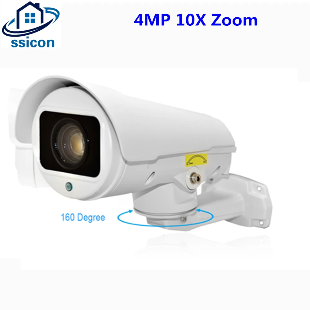 SSICON 4MP Bullet PTZ IP камера 10X зум объектив 160 градусов IP66 Водонепроницаемая