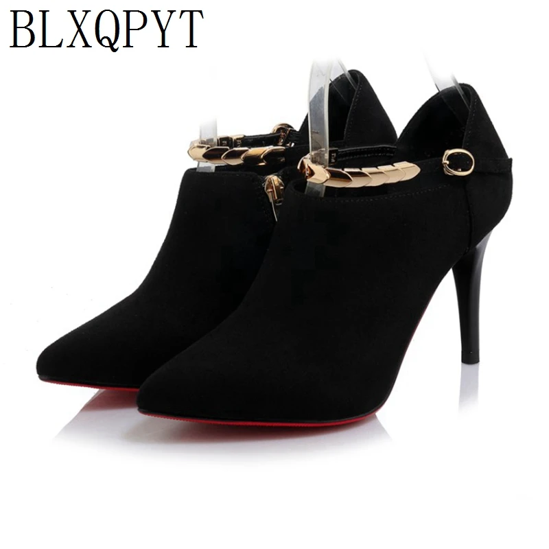 BLXQPYT Size Sale 33-43 New Fashion Elegant Pointed Toe Women High Heels 8.5cm Zipper high Quality Wedding Party Shoes 757-6 | Обувь