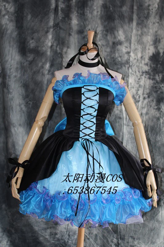 

Vocaloid MIKU cosplay short big bowknot ruffled ball gown medieval dress Renaissance Victoria/Antoinette/ Belle Ball