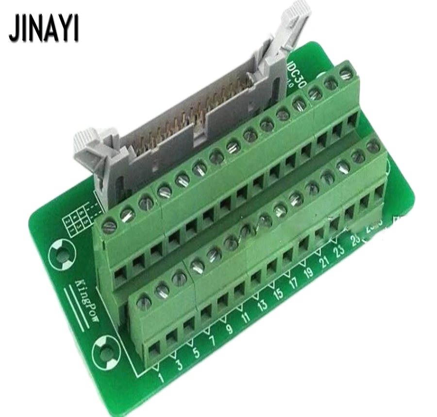 Idc 30 Pin Idc30p Male Terminal Block Breakout Plc Relay Terminals Din ...