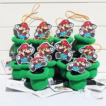 

10cm 10pcs/lot Super Mario Piranha Plant Plush Pendants Stuffed Dolls
