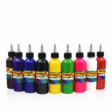 Ouxinli татуировки набор 8 расцветок пигмент Макияж Средства ухода за кожей Книги по искусству набор татуировки 90 мл