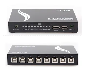 

8 Port KM Synchronizor, USB keyboard and mouse Synchronous Controller for Multiple PCs Game Control, with cables
