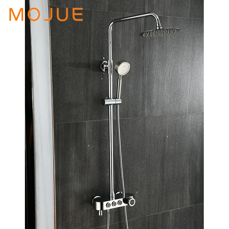 MOJUE hot and cold mixer shower faucet in bathroom intelligent copper