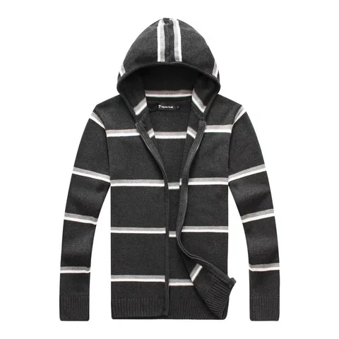 RICHARDROGER font b Men b font FashionKnitwear Casual font b Sweaters b font Tops Hooded font