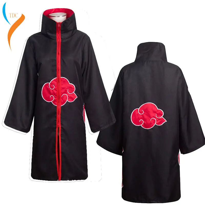 

2019 Hot Sale Funny Anime Naruto Uchiha Itachi/Akatsuki Cosplay Halloween Christmas Party Costume Cloak Cape