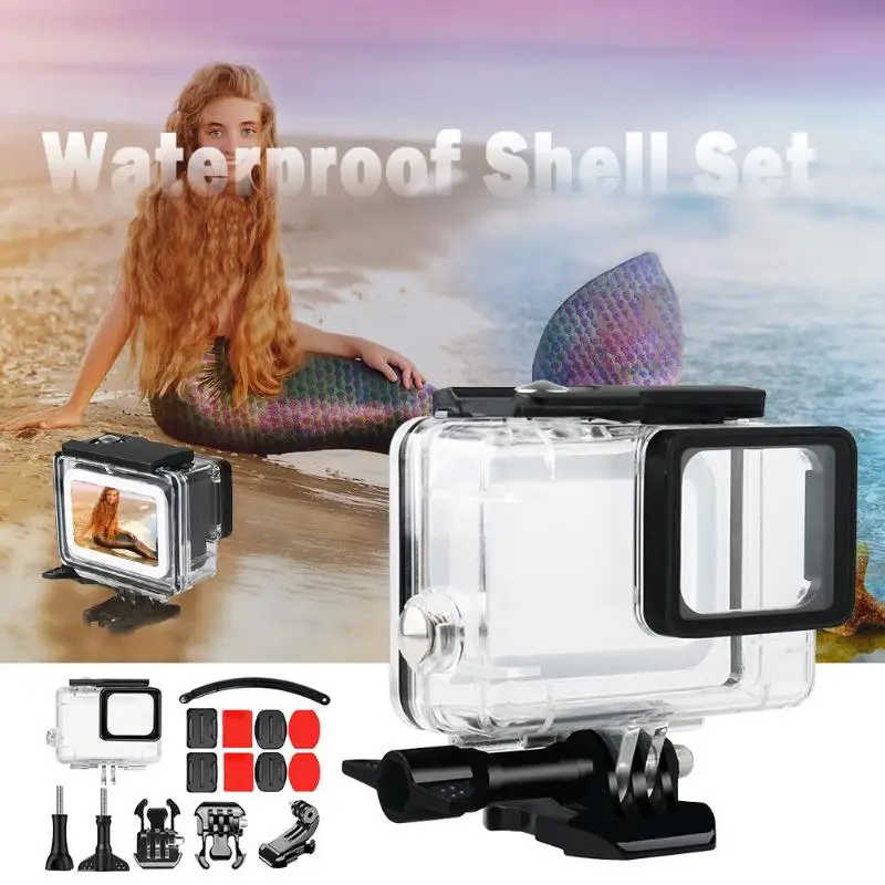 15 шт. водонепроницаемый чехол для шлема с автоспуском Gopro Hero 5 6 7 аксессуары экшн