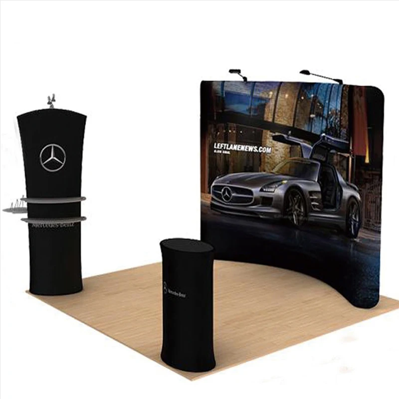 10ft portable fabric trade show displays banner booth pop