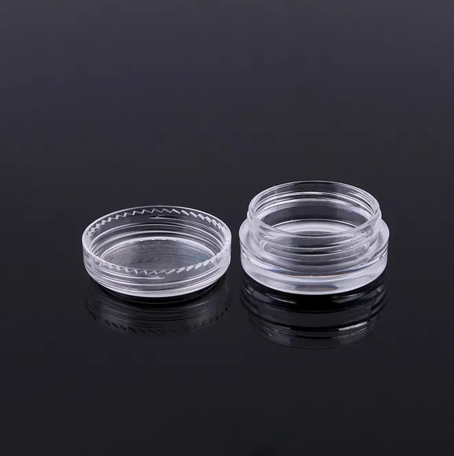 

A Pack of 100PCS X 3 grams/3 ml Small 3CM Round Container Jar Screw Cap Plastic Empty Storage Cream Boxes Beads Organizer