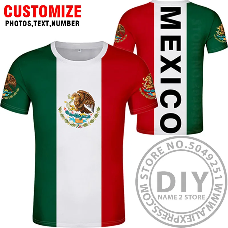 THE UNITED STATES OF MEXICO t shirt logo free custom name number mex t-shirt nation flag mx spanish mexican print photo clothing - Цвет: Style 3