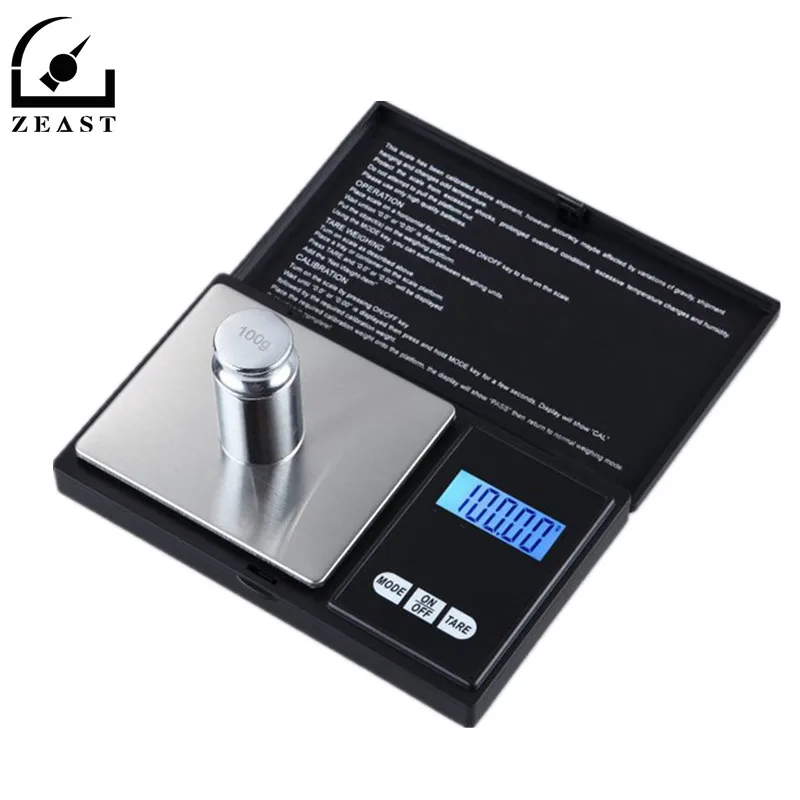 Kopen 0.01g Hand Precisie Mini Libra LCD Goud Sieraden Balance 500g Digitale Weegschaal Gewicht Wegen Elektronische Sieraden Pockets Weegschalen