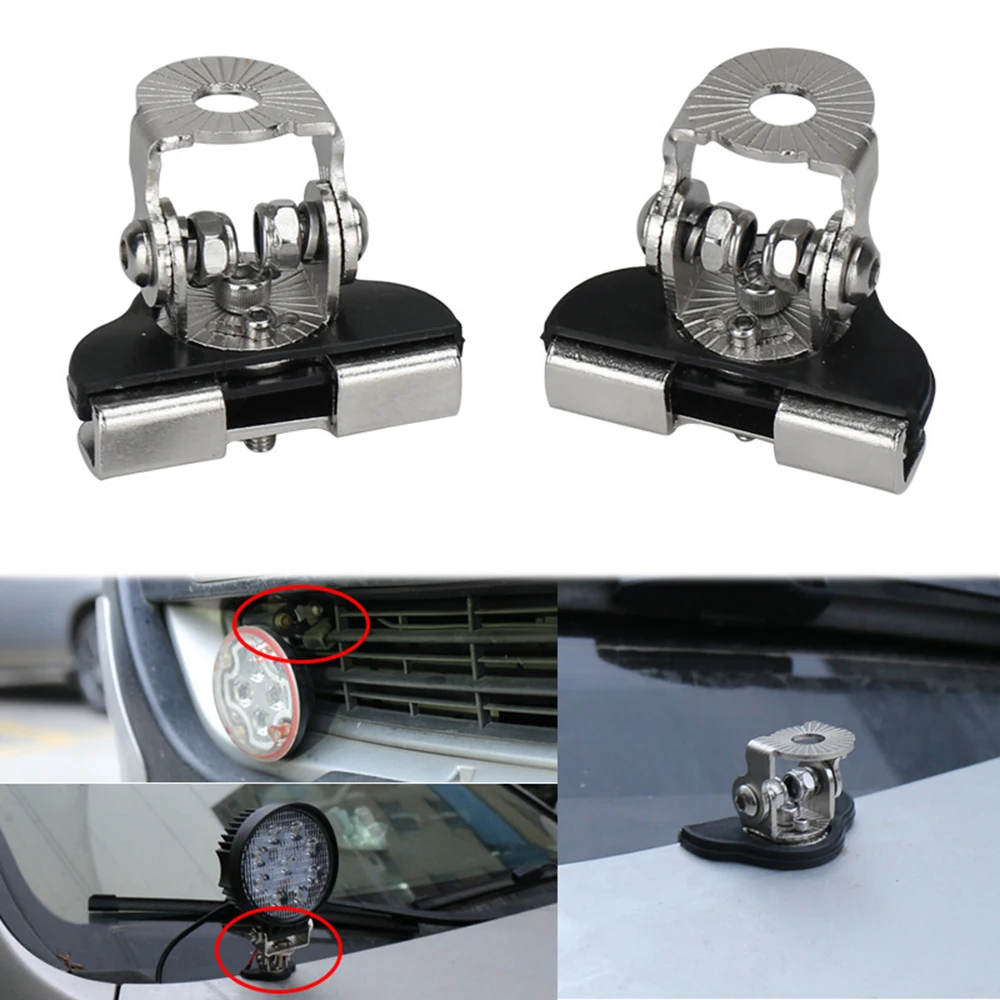 

2 Pcs/Set Hood Led Work Light bar Mount Bracket Clamp Holder Engine Lamp Bracket Clips For Offroad Led Work Light Bar