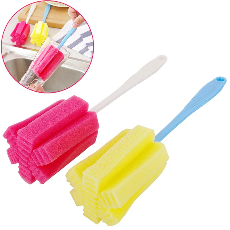 2 Pcs/lot Durable Cup Brush Cleaning Sponge Cleaning Brushes For Glass Milk/bottle Brush Bottle