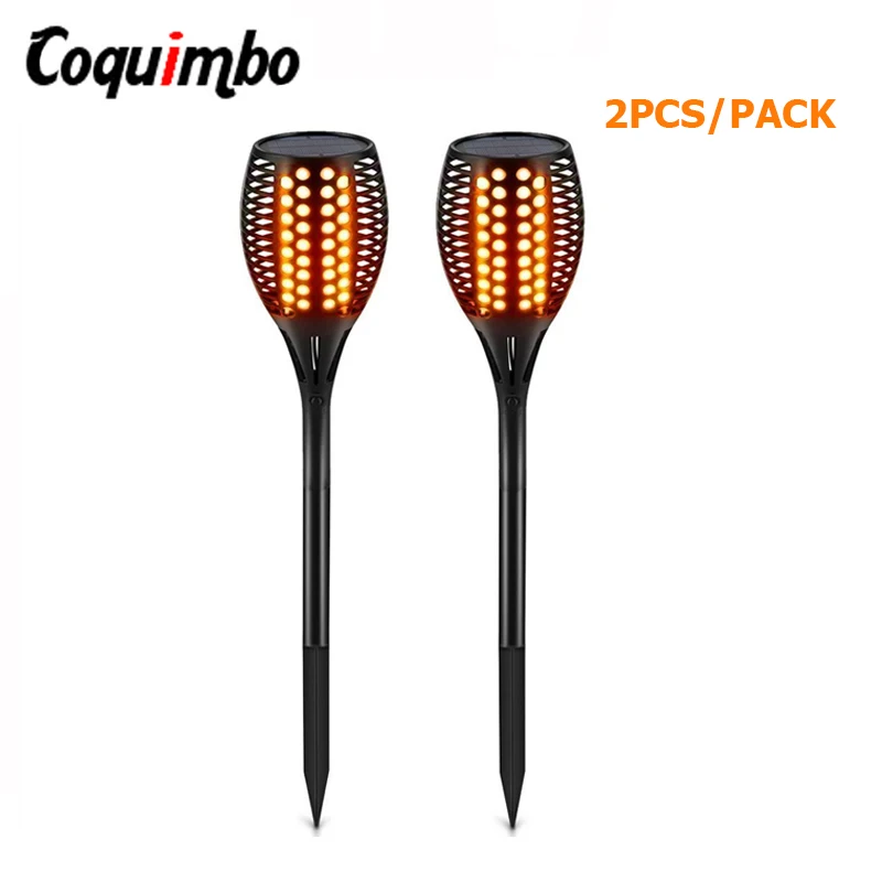 

1/2 Pack Solar Torch Light 96PCS LEDs Solar Flame Lights Waterproof Flickering Dancing Flames Landscape Decoration Garden Light