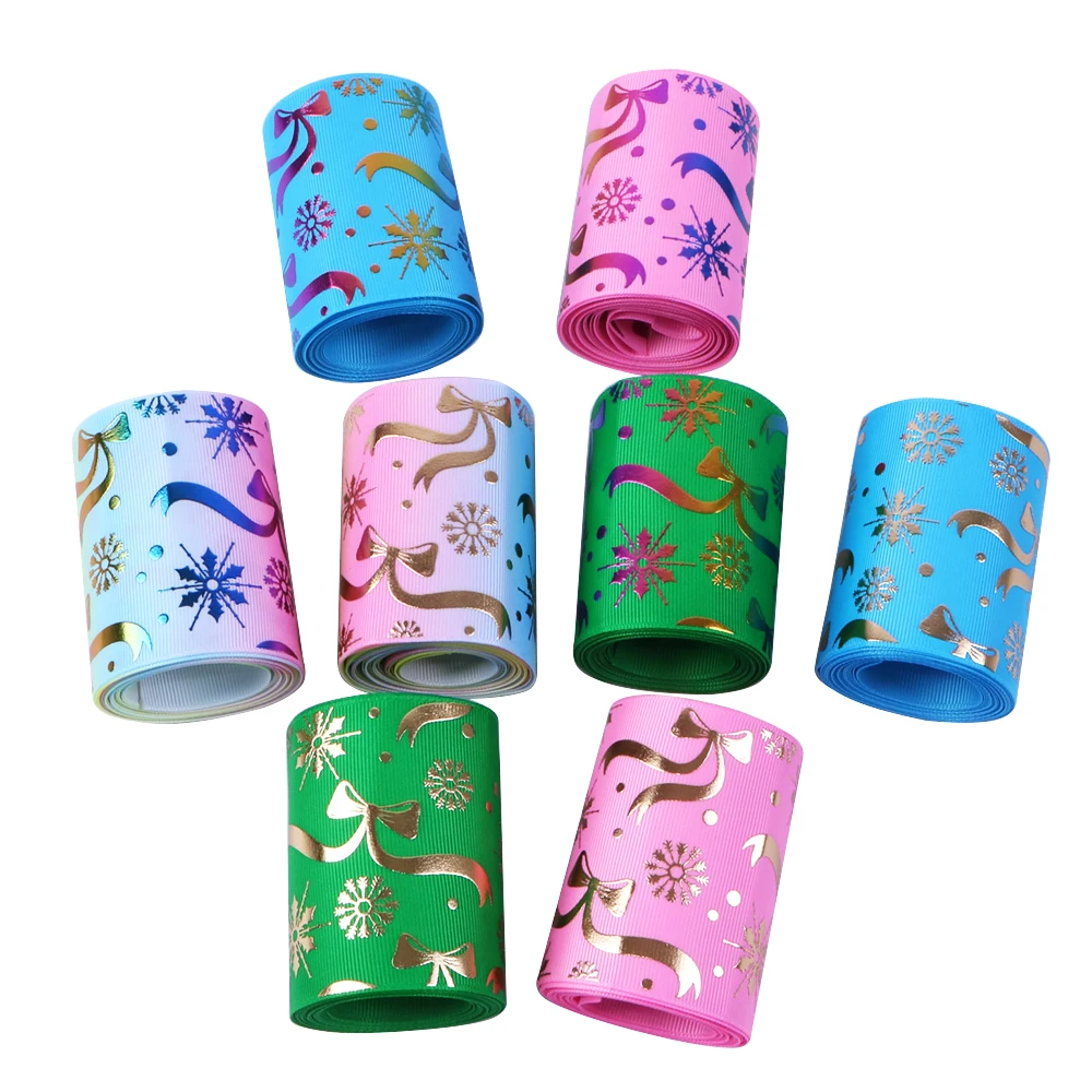 

david angie 3'' 75mm Color Printed Grosgrain Ribbon For Decoration,DIY Handmade Craft Gift Wrap Materials,5Yc5013