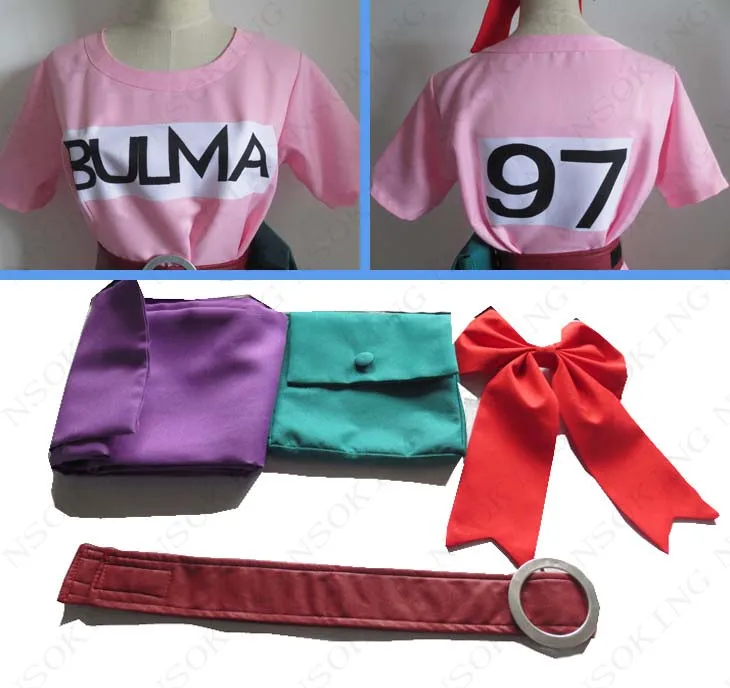 

Anime Dragon Ball Z Bulma Cosplay Costume Pink Dress custom made