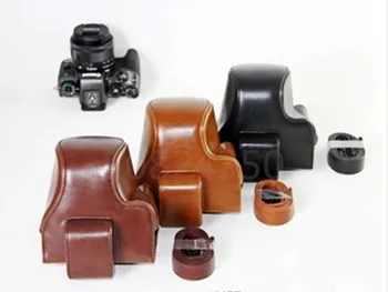 

New PU Leather Oil Skin Camera Case Bag Cover for Canon EOS M50 M5 camera with 15-45mm Lens Shoulder With Shoulder Strap