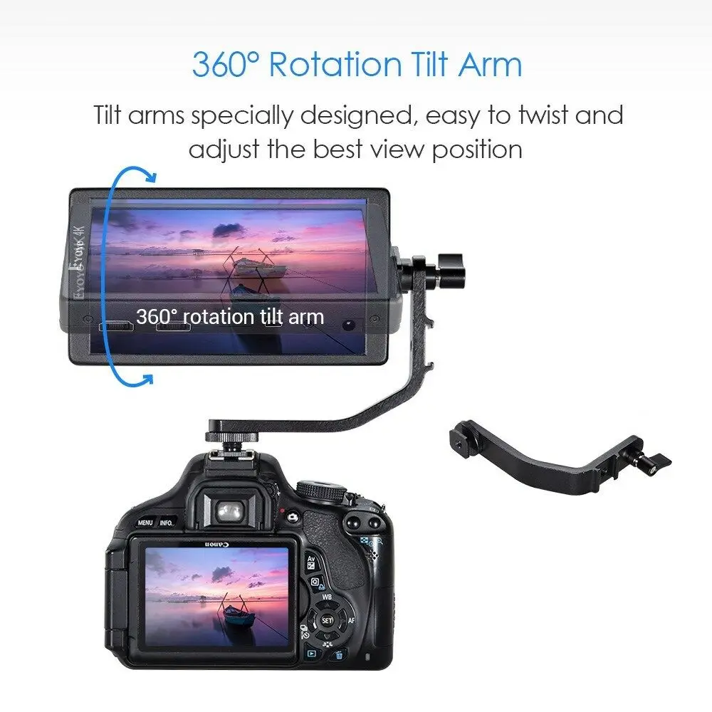 E6 5,7 дюймов 1920x1080 DSLR накамерный полевой монитор с металлическим корпусом поддержка 4K HDMI сигнала вход и выход ips видео монитор