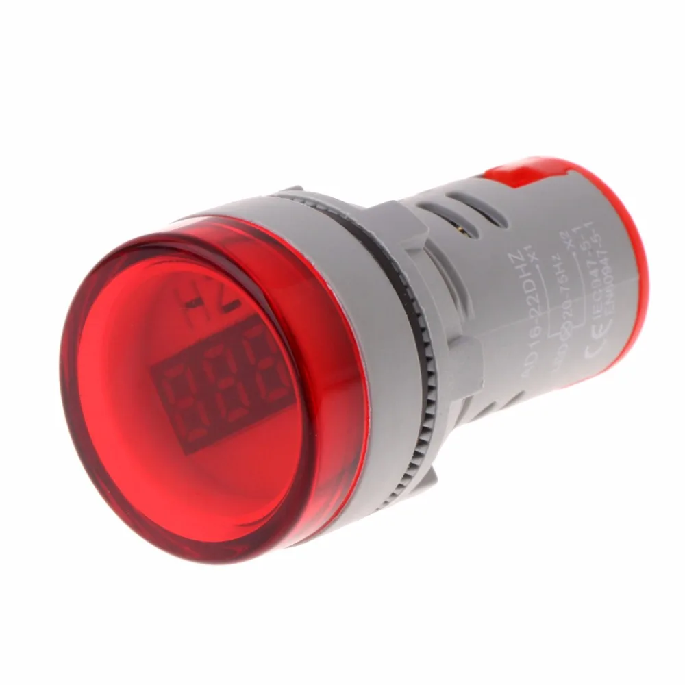 22 мм Герц AC частотомер светодиодный цифровой дисплей индикатор сигнальные лампы