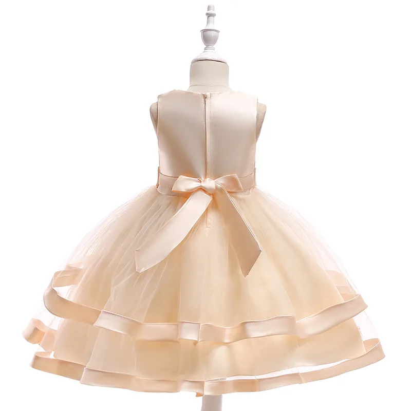 Атлас для девочек в цветочек платья для свадеб 2019 с бантом для дня рождения официальная Вечеринка платье выпускного бала платье Платье для