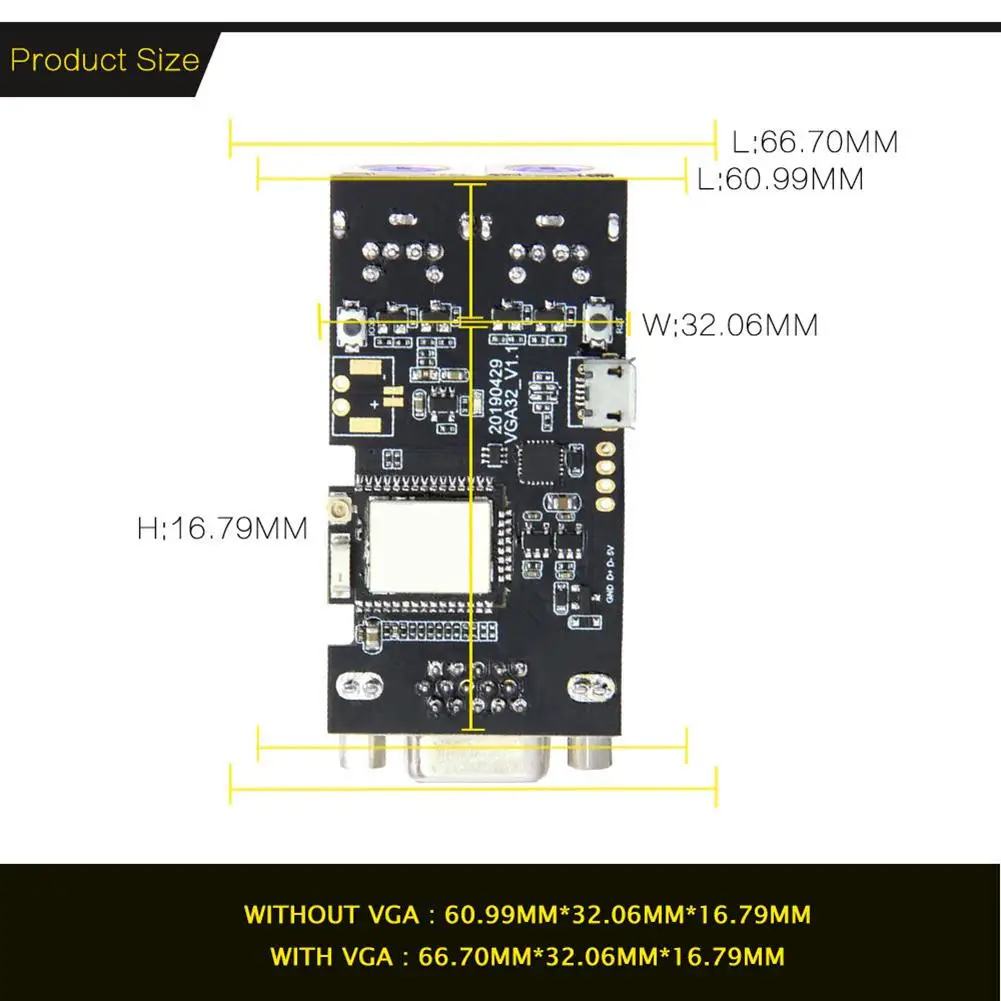 Для ESP32 VGA32 V1.1 контроллер PS2 мышь клавиатура графика контроллера библиотеки игровой двигатель ANSI VT терминал