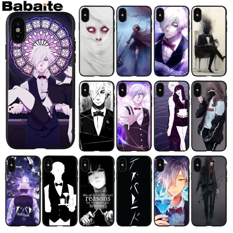 

Babaite Death Parade Coque Shell Phone Case for iPhone 8 7 6 6S Plus 5 5S SE XR X XS MAX Coque Shell for case