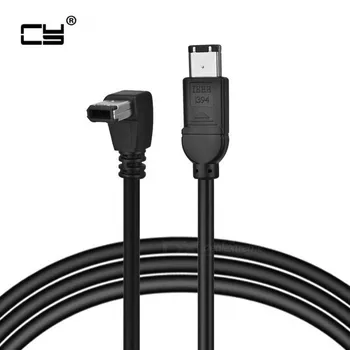 

IEEE 1394 1394a Firewire 400 6pin 90 Degree Down Right Angled to 6pin straight Data Video Cable 80cm Black