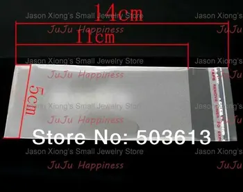 

Free Shipping!1000Pcs Clear Self Adhesive Seal Plastic Packing Bags 14*5cm ob1008