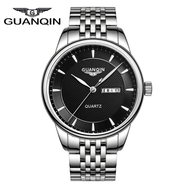2016 Relogio Masculino New Fashion Casual Military GUANQIN Quartz Watch Men luxury Waterproof Analog Date Day