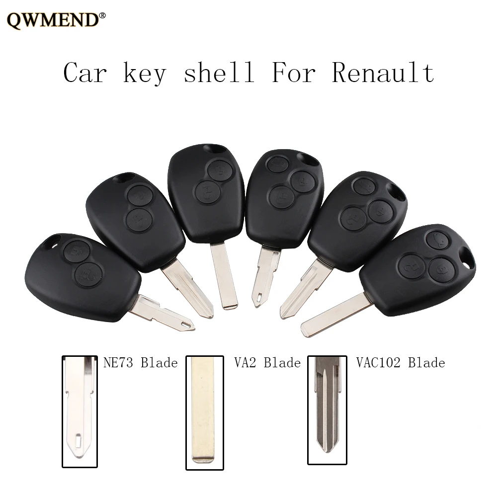 Чехол для ключей QWMEND 2/3 кнопки Renault Duster Modus Clio 3 Twingo DACIA Logan Sandero сменный пульт