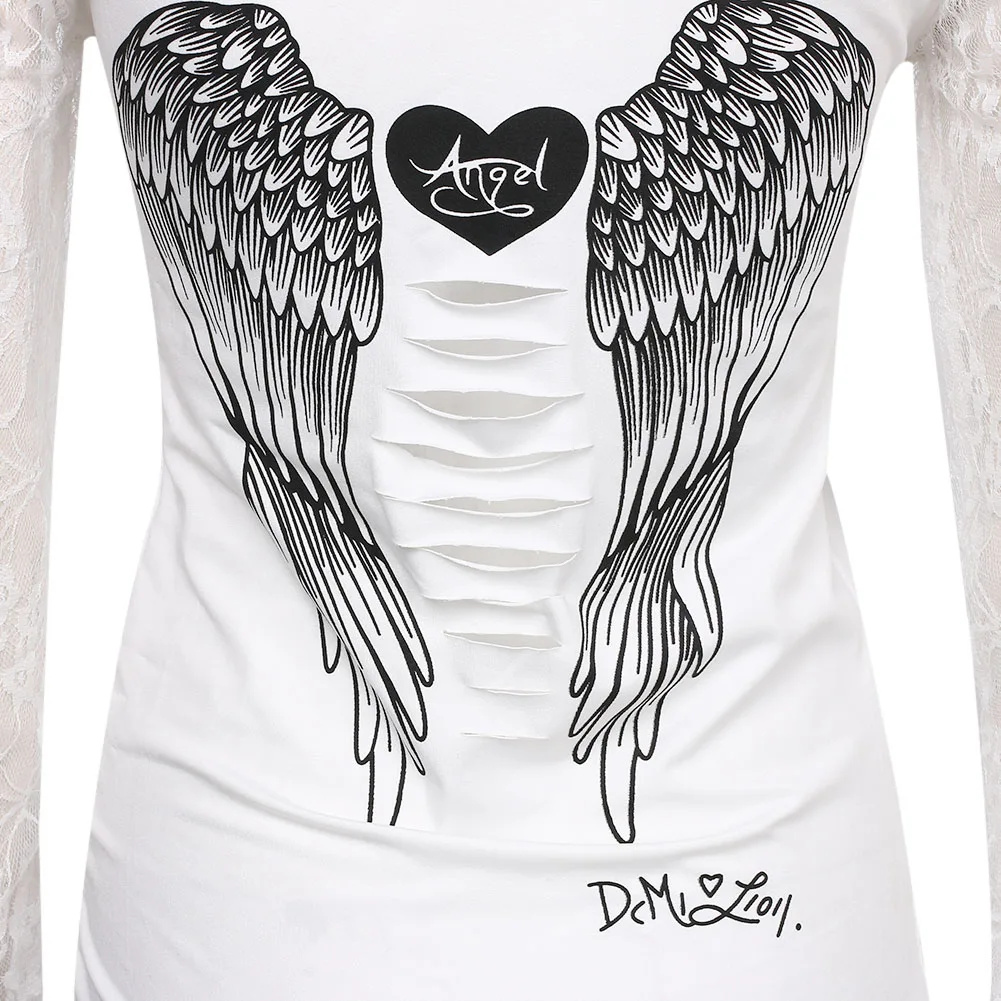 angel wing t shirt women's