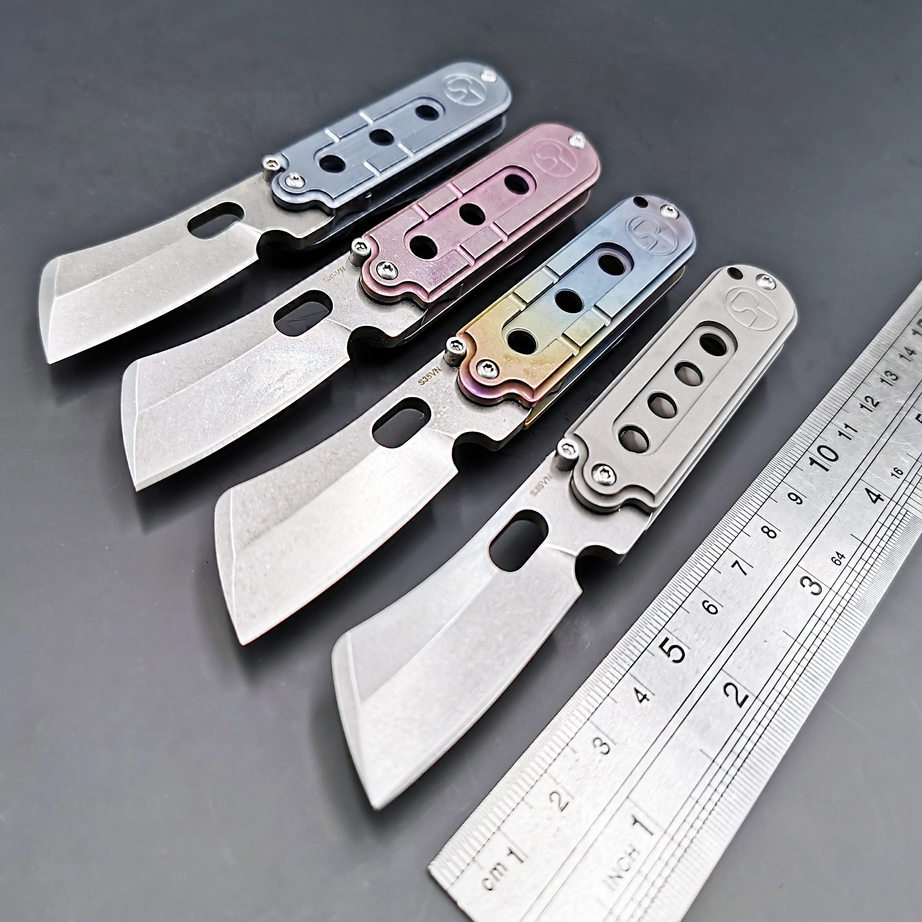 

Mini Pocket Folding Knife S35VN Blade Titanium Handle Pocktet Outdoor Camping Survival Knives Hunting EDC Tool Muti-Colors