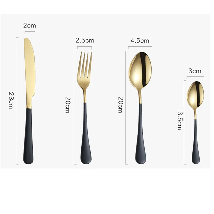 4PCS dinnerware set Kitchen Tools 2019 new Stainless Steel Upscale Dinnerware Flatware Cutlery Fork Spoon Teaspoon #3m18 (13)