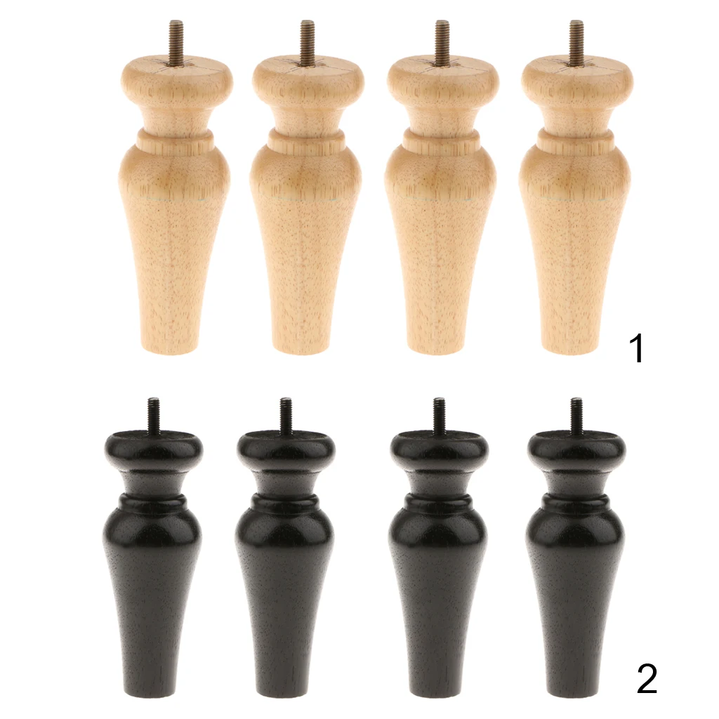 

4Pcs Wooden Replacement Furniture Legs Stand Feet for Sofa Chair Settee Table