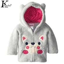 2017 Bébé Filles Vestes Enfants Vêtements de Bande Dessinée Automne Garçons Manteaux Animal À Manches Longues Survêtement Corail Velours Enfants Manteau Vêtements