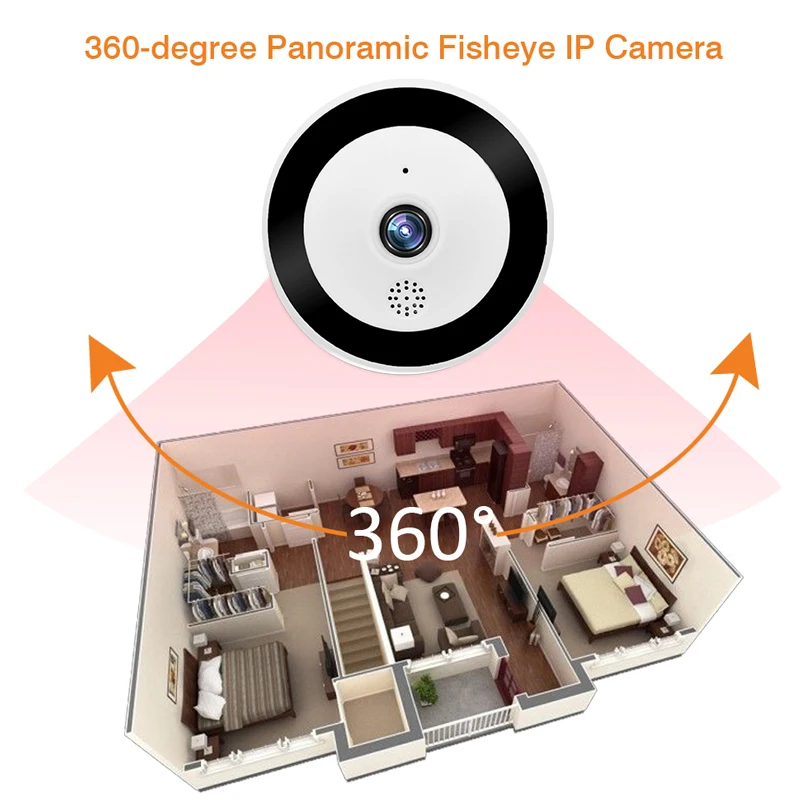 Wistino WiFi HD1080P панорамная VR ip камера наблюдения безопасности CCTV беспроводная умный