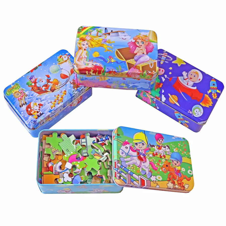 Registered Air Mail Iron Box Cartoon Wooden Puzzles for Children Kids Toddler Early Educational Jigsaw Toys | Игрушки и хобби