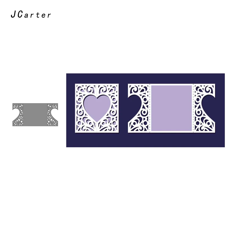 

JC Metal Cutting Dies Craft Cut Die Heart Open Cards Cover Frame Background 3D Dies Stencil Scrapbook Handmade Album Paper Decor