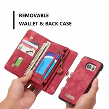 For Samsung galaxy s7 s7 edge s8 s8 plus Multi-functional Holder Wallet Case Vintage PU Leather Zipper Phone Cases Back Cover