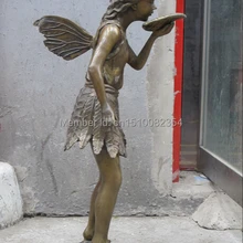 30." Западного ИСКУССТВА Бронзовая Скульптура Фея Бабочка belle Красоты Напиток росы St